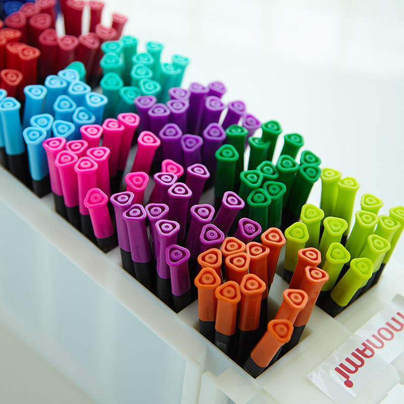 12vnt Monami 0.25mm Ultra Fine Liner Color Skyst Rašalo rašiklių rinkinys Nepermanentinis trikampis meninis piešinys 4034 Fineliner School A6740