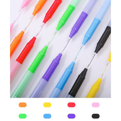8 tk želeevärvi geeltindipliiatsi komplekt 0,5 mm kuulvooderdisega joonistusvärvi marker ajakirja märkmiku kirjatarvete jaoks Kontorikool A6096