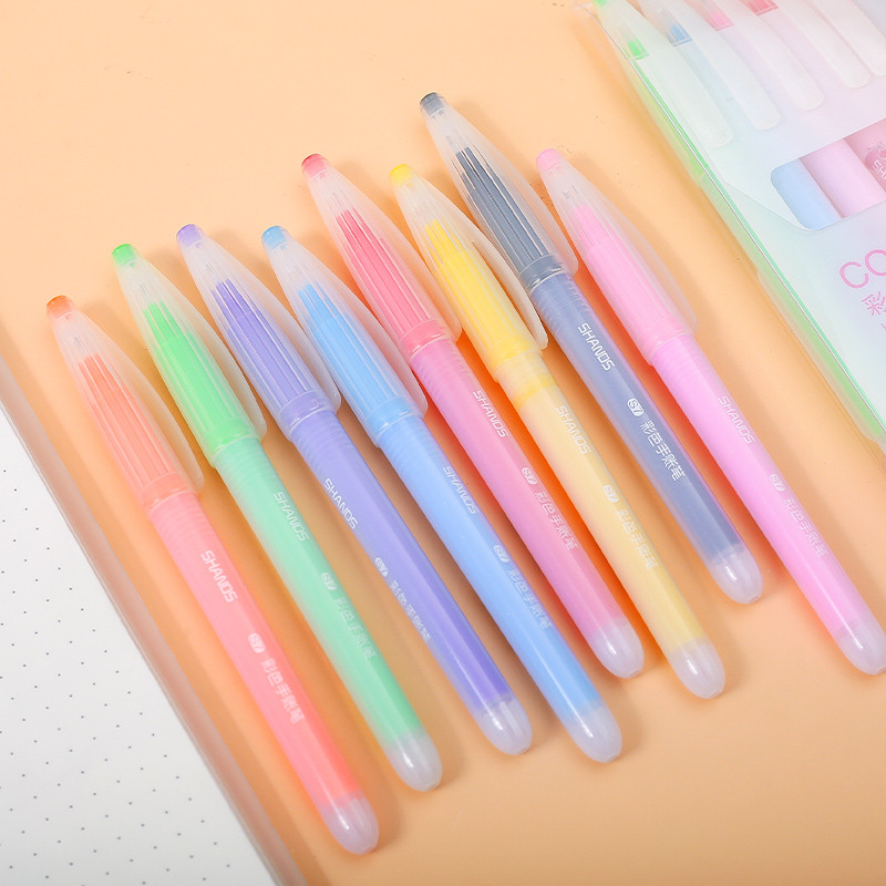 8 tk želeevärvi geeltindipliiatsi komplekt 0,5 mm kuulvooderdisega joonistusvärvi marker ajakirja märkmiku kirjatarvete jaoks Kontorikool A6096