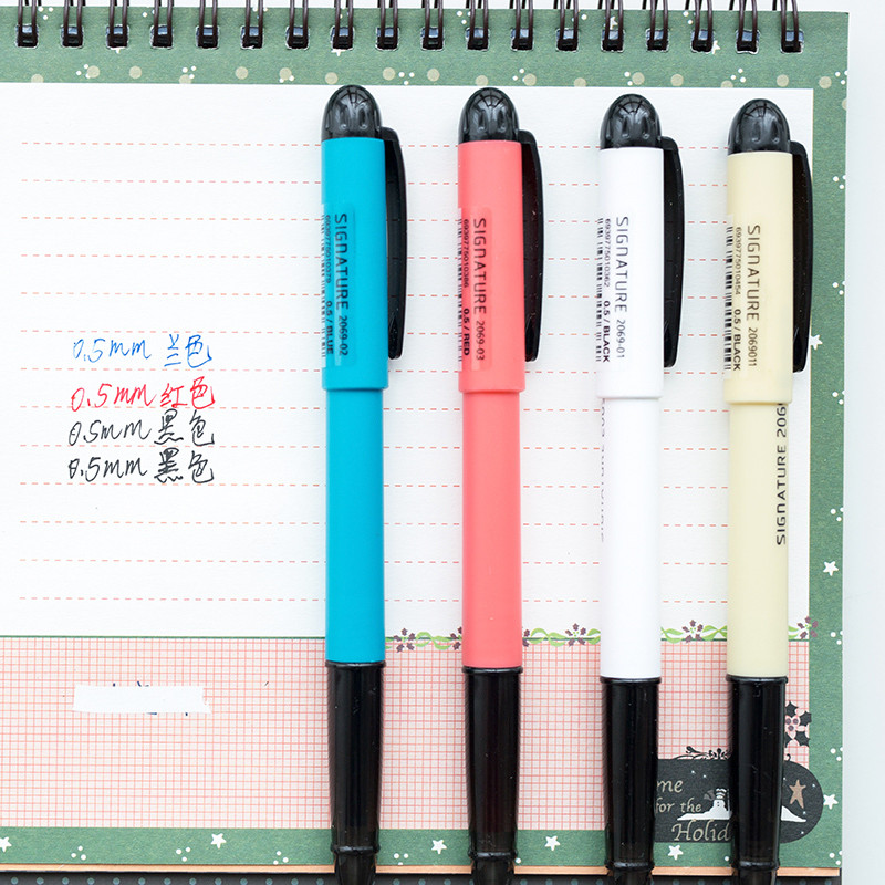 1 vnt Signature gelio rašalo rašiklio rinkinys 0,5 mm rutulinis juodas raudonas mėlynas rašymo biuro verslo mokyklos reikmenims A6850