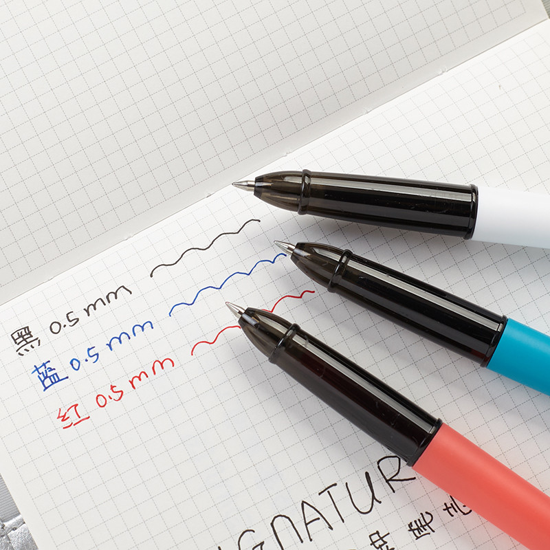 1 vnt Signature gelio rašalo rašiklio rinkinys 0,5 mm rutulinis juodas raudonas mėlynas rašymo biuro verslo mokyklos reikmenims A6850