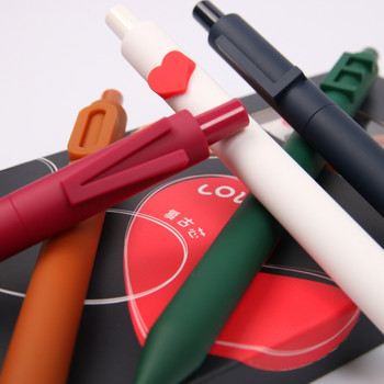5 τμχ Love Gel Pens Σετ Alpha Heart Retro Color Ink 0,5mm Ballpoint for Writing Office School A7382