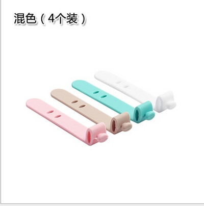 4 vnt./stal. Silikagelis Kabelis Suvyniojamas Ausinių Apsauga USB Telefono Laikiklis Priedų Paketas Organizatoriai Kūrybiniai kelionių priedai