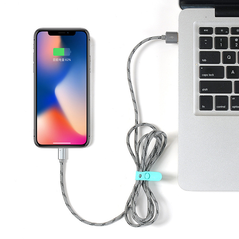 4 vnt./stal. Silikagelis Kabelis Suvyniojamas Ausinių Apsauga USB Telefono Laikiklis Priedų Paketas Organizatoriai Kūrybiniai kelionių priedai