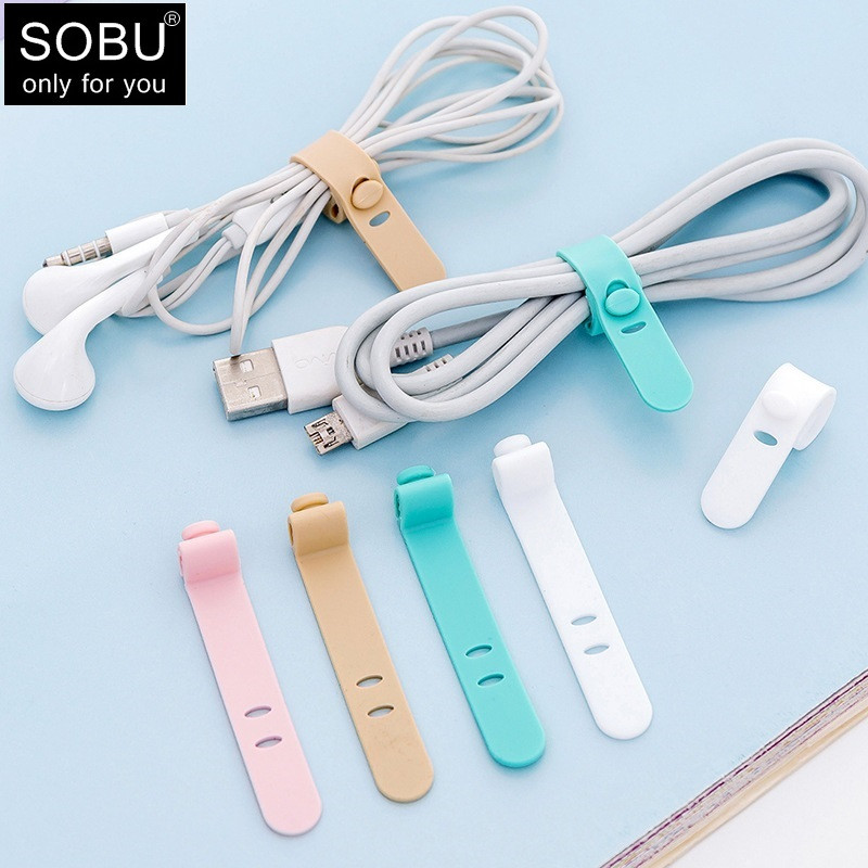 4 vnt./stal. Silikagelis Kabelis Suvyniojamas Ausinių Apsauga USB Telefono Laikiklis Priedų Paketas Organizatoriai Kūrybiniai kelionių priedai