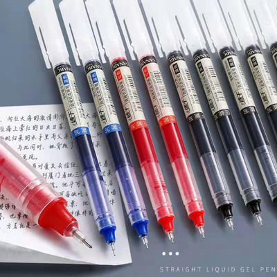 10 vnt/komplektas egzamino parašo gelio rašiklis 0,5 mm juodo mėlyno rašalo mokyklos biuro studentų tušinukai tiesūs rašikliai, rašymo reikmenys mokyklai