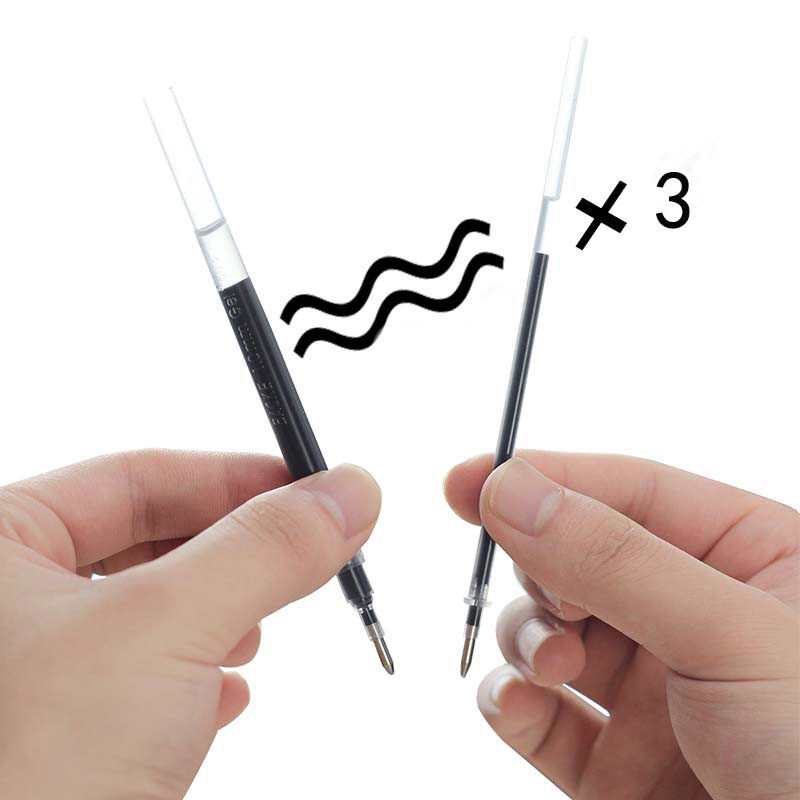 12 vnt didelės talpos 1,0 mm parašo antibakterinis rašiklis, vanduo juodas anglis, paryškintas biuro viešasis neutralus verslo užpildas vandens pagrindu