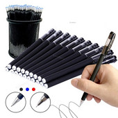 22 tk / komplekt geelpliiats must/sinine tint 0,38/0,5/0,7 mm täitmine vardad Geelpliiats koolikontori eksamitarbed Kirjatarbed pastapliiatsid