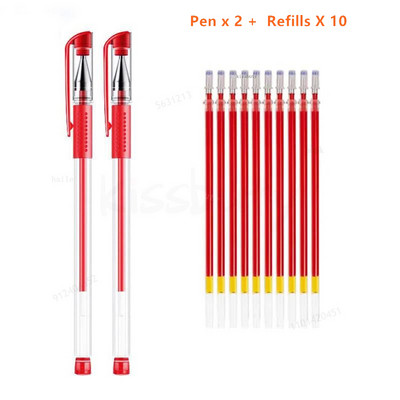 22 tk / komplekt geelpliiats must/sinine tint 0,38/0,5/0,7 mm täitmine vardad Geelpliiats koolikontori eksamitarbed Kirjatarbed pastapliiatsid