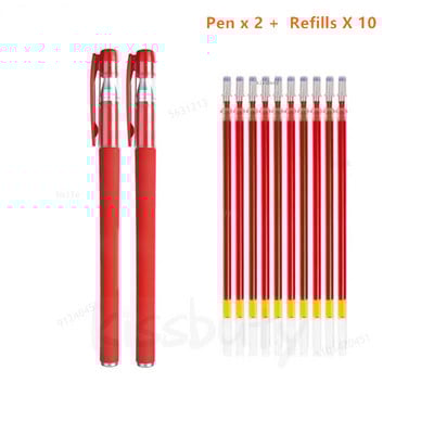 22 tk / komplekt geelpliiats must/sinine tint 0,38/0,5/0,7 mm täitmine vardad Geelpliiats koolikontori eksamitarbed Kirjatarbed pastapliiatsid