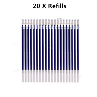 22 tk / komplekt geelpliiats must/sinine tint 0,38/0,5/0,7 mm täitmine vardad Geelpliiats koolikontori eksamitarbed Kirjatarbed pastapliiatsid