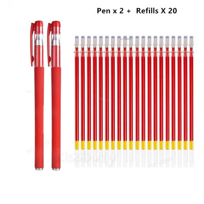 22 tk / komplekt geelpliiats must/sinine tint 0,38/0,5/0,7 mm täitmine vardad Geelpliiats koolikontori eksamitarbed Kirjatarbed pastapliiatsid