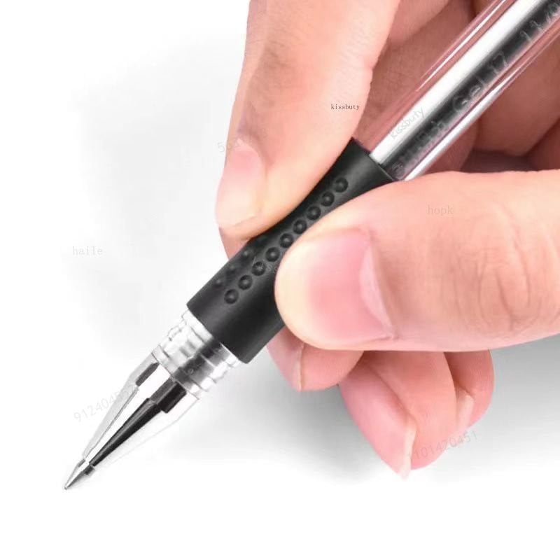 22 tk / komplekt geelpliiats must/sinine tint 0,38/0,5/0,7 mm täitmine vardad Geelpliiats koolikontori eksamitarbed Kirjatarbed pastapliiatsid