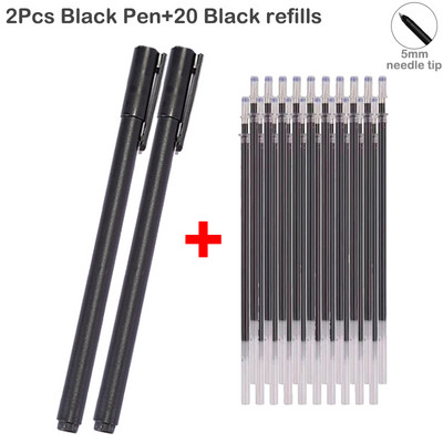 Gél toll szett, sima írás, semleges toll, cserélhető, utántölthető golyós- és tűhegy Iskolai és irodai kellékek golyóstoll írószerek