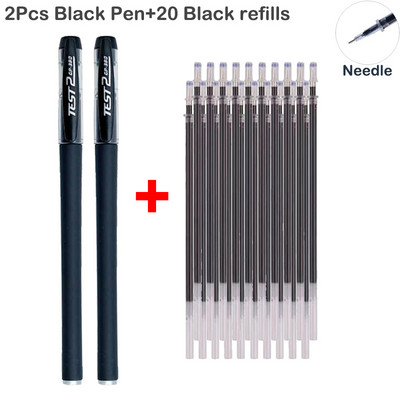 Gél toll szett, sima írás, semleges toll, cserélhető, utántölthető golyós- és tűhegy Iskolai és irodai kellékek golyóstoll írószerek