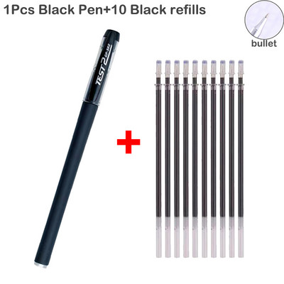 Gél toll szett, sima írás, semleges toll, cserélhető, utántölthető golyós- és tűhegy Iskolai és irodai kellékek golyóstoll írószerek