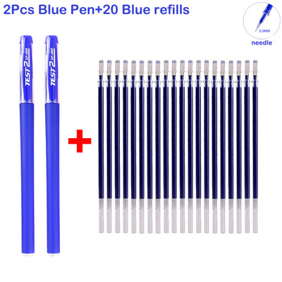 Gél toll szett, sima írás, semleges toll, cserélhető, utántölthető golyós- és tűhegy Iskolai és irodai kellékek golyóstoll írószerek