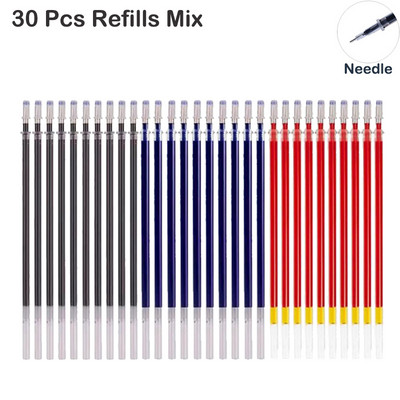 Gél toll szett, sima írás, semleges toll, cserélhető, utántölthető golyós- és tűhegy Iskolai és irodai kellékek golyóstoll írószerek