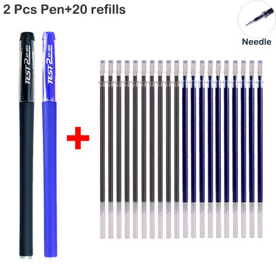 Gél toll szett, sima írás, semleges toll, cserélhető, utántölthető golyós- és tűhegy Iskolai és irodai kellékek golyóstoll írószerek