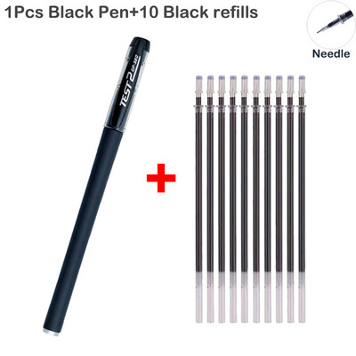 Gél toll szett, sima írás, semleges toll, cserélhető, utántölthető golyós- és tűhegy Iskolai és irodai kellékek golyóstoll írószerek