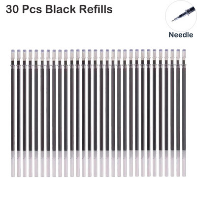 Gél toll szett, sima írás, semleges toll, cserélhető, utántölthető golyós- és tűhegy Iskolai és irodai kellékek golyóstoll írószerek