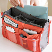 Travel Organizer Insert Bag Canvas Large Liner Lady New Cosmetic Bags Women Tote Σπίτι/Αυτοκίνητο Eco Grocery Μακιγιάζ Tablet Πακέτο αποθήκευσης