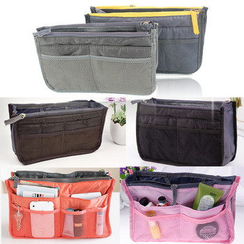 Travel Organizer Insert Bag Canvas Large Liner Lady New Cosmetic Bags Women Tote Σπίτι/Αυτοκίνητο Eco Grocery Μακιγιάζ Tablet Πακέτο αποθήκευσης
