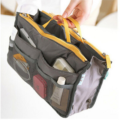 Travel Organizer Insert Bag Canvas Large Liner Lady New Cosmetic Bags Women Tote Σπίτι/Αυτοκίνητο Eco Grocery Μακιγιάζ Tablet Πακέτο αποθήκευσης