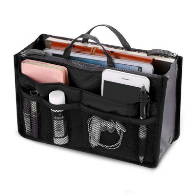 Travel Organizer Insert Bag Canvas Large Liner Lady New Cosmetic Bags Women Tote Σπίτι/Αυτοκίνητο Eco Grocery Μακιγιάζ Tablet Πακέτο αποθήκευσης