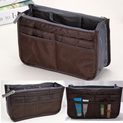 Travel Organizer Insert Bag Canvas Large Liner Lady New Cosmetic Bags Women Tote Σπίτι/Αυτοκίνητο Eco Grocery Μακιγιάζ Tablet Πακέτο αποθήκευσης