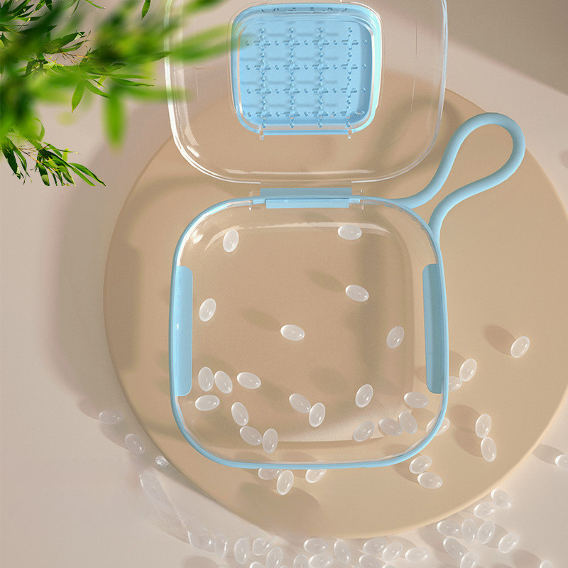 Geantă de depozitare pentru mască transparentă anti-epidemie Geantă de depozitare din plastic Cutie de depozitare portabilă multifuncțională pentru mască de depozitare 1PC