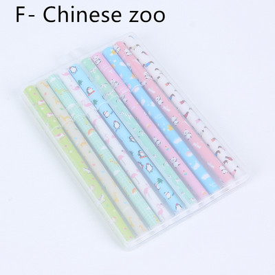 10 Color Gel rašalinis rašiklis Animacinis gyvūnas Gėlių rašikliai rašymui 0,5 mm tušinukai dovanos Kanceliarinės prekės Biuro reikmenys mokykloms FB308