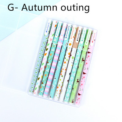 10 Color Gel rašalinis rašiklis Animacinis gyvūnas Gėlių rašikliai rašymui 0,5 mm tušinukai dovanos Kanceliarinės prekės Biuro reikmenys mokykloms FB308