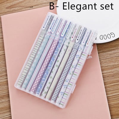 10 Color Gel rašalinis rašiklis Animacinis gyvūnas Gėlių rašikliai rašymui 0,5 mm tušinukai dovanos Kanceliarinės prekės Biuro reikmenys mokykloms FB308