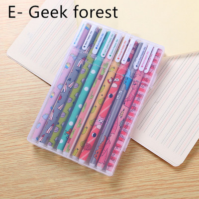 10 Color Gel rašalinis rašiklis Animacinis gyvūnas Gėlių rašikliai rašymui 0,5 mm tušinukai dovanos Kanceliarinės prekės Biuro reikmenys mokykloms FB308