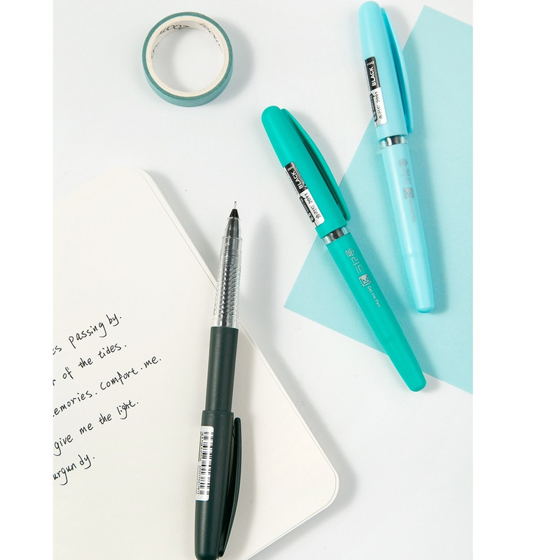6kom Monami Good Writing Gel Ink Pen Set Pastel Color Barrel 0.5mm Black Pens of Office Signature School Supplies F6119