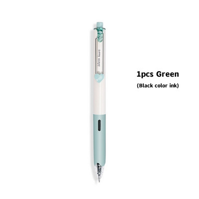 1/6 vnt šilto širdies gelio rašiklis, itin patvarus rašomasis 0,5 mm rutulinis juodos spalvos rašalas Biuro dovana mokiniui mokiniui C7320