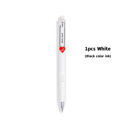 1/6 vnt šilto širdies gelio rašiklis, itin patvarus rašomasis 0,5 mm rutulinis juodos spalvos rašalas Biuro dovana mokiniui mokiniui C7320