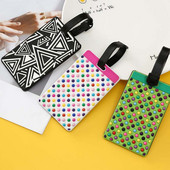 Nešiojami geometriniai raštai Kelionės įlaipinimo etiketė Lagaminas Bagažo žymos identifikatorius Adresas Laikiklis Dangtis Bagažo priedai