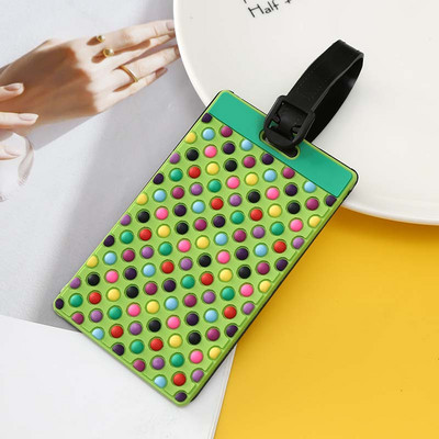 Nešiojami geometriniai raštai Kelionės įlaipinimo etiketė Lagaminas Bagažo žymos identifikatorius Adresas Laikiklis Dangtis Bagažo priedai