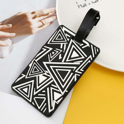 Nešiojami geometriniai raštai Kelionės įlaipinimo etiketė Lagaminas Bagažo žymos identifikatorius Adresas Laikiklis Dangtis Bagažo priedai