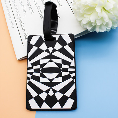 Nešiojami geometriniai raštai Kelionės įlaipinimo etiketė Lagaminas Bagažo žymos identifikatorius Adresas Laikiklis Dangtis Bagažo priedai