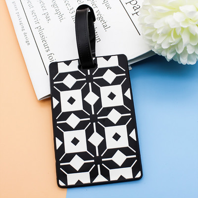 Nešiojami geometriniai raštai Kelionės įlaipinimo etiketė Lagaminas Bagažo žymos identifikatorius Adresas Laikiklis Dangtis Bagažo priedai