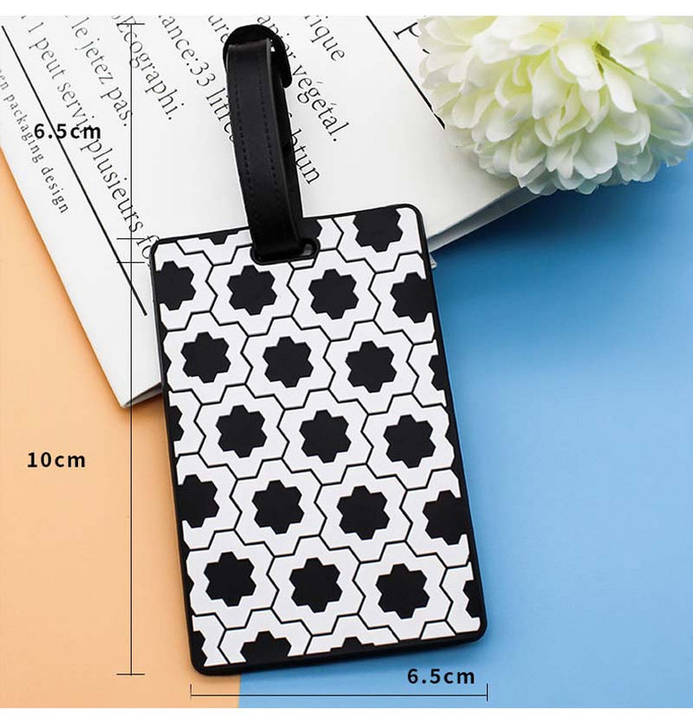 Nešiojami geometriniai raštai Kelionės įlaipinimo etiketė Lagaminas Bagažo žymos identifikatorius Adresas Laikiklis Dangtis Bagažo priedai