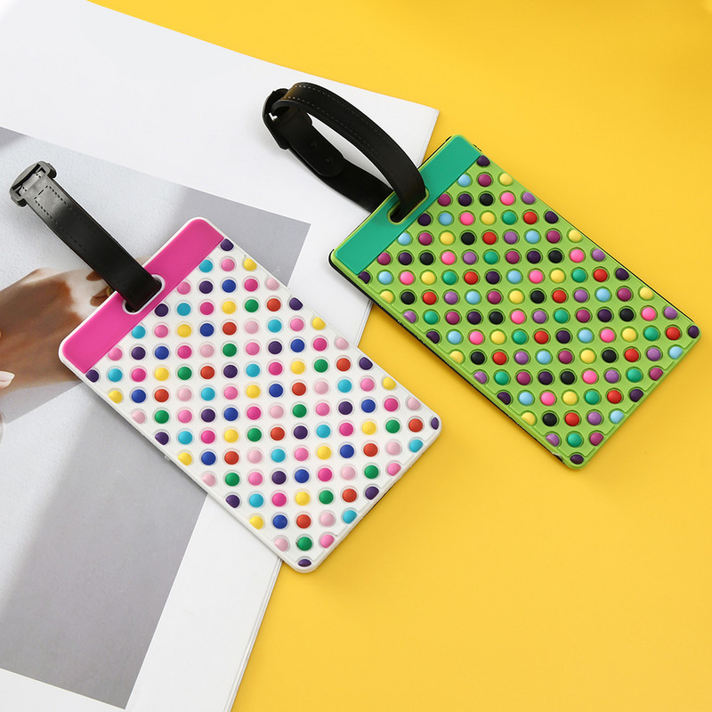 Nešiojami geometriniai raštai Kelionės įlaipinimo etiketė Lagaminas Bagažo žymos identifikatorius Adresas Laikiklis Dangtis Bagažo priedai