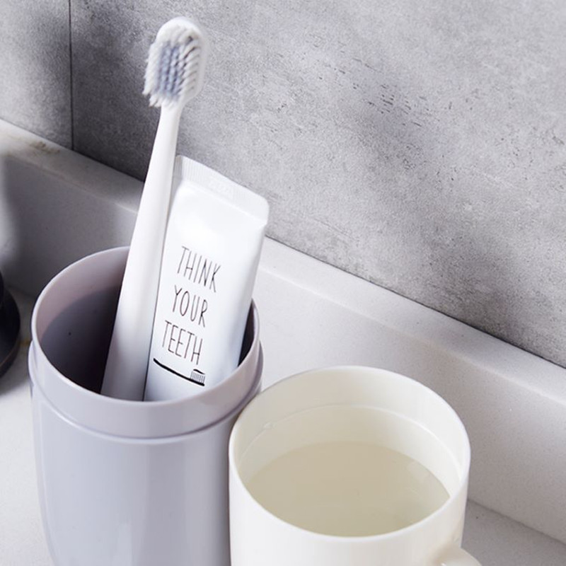 Nešiojamas lauko kelionių dantų pastos dantų šepetėlio dėklas Mielos poros Dantų šepetėlio puodelis Vonios dantų šepetėlio dangtelis Vonios kambario priedai