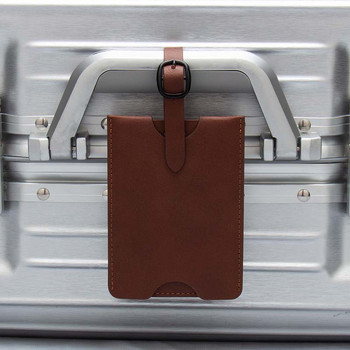 Висококачествени PU кожени куфари Етикети за багаж Етикети Чанта Висулка Дамска чанта Преносими аксесоари за пътуване Име ID Адрес Етикети
