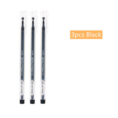 3 vnt Klasikinis gelinis rašiklis, rašomas parašas, 0,5 mm tušinukas, skirtas Schollo juodai mėlynai raudonos spalvos raštinės reikmenims biuro mokyklai FB873