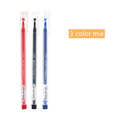 3 vnt Klasikinis gelinis rašiklis, rašomas parašas, 0,5 mm tušinukas, skirtas Schollo juodai mėlynai raudonos spalvos raštinės reikmenims biuro mokyklai FB873