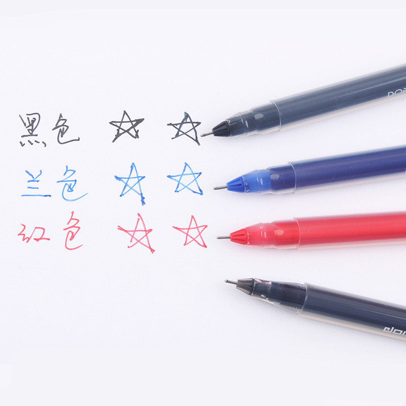 3 vnt Klasikinis gelinis rašiklis, rašomas parašas, 0,5 mm tušinukas, skirtas Schollo juodai mėlynai raudonos spalvos raštinės reikmenims biuro mokyklai FB873